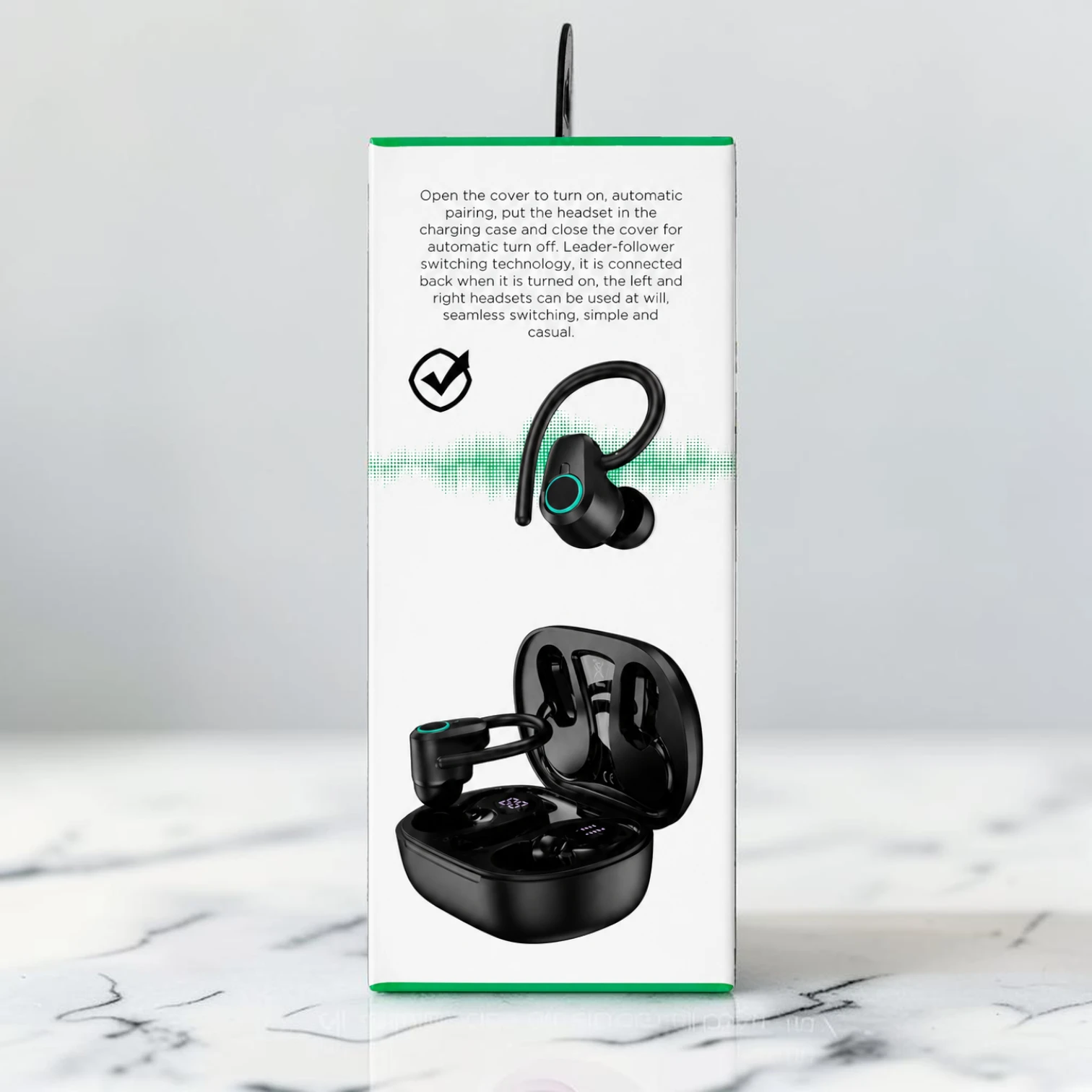 Audífonos Bluetooth HOCO EQ8 TWS Deportivos con Gancho para Oreja Bluetooth 5.3 - Imagen 3