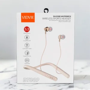Audífonos Bluetooth deportivos VIDVIE BT889 tipo Neckband con Bluetooth 5.3, diseño de silicona, auriculares magnéticos y carga USB-C